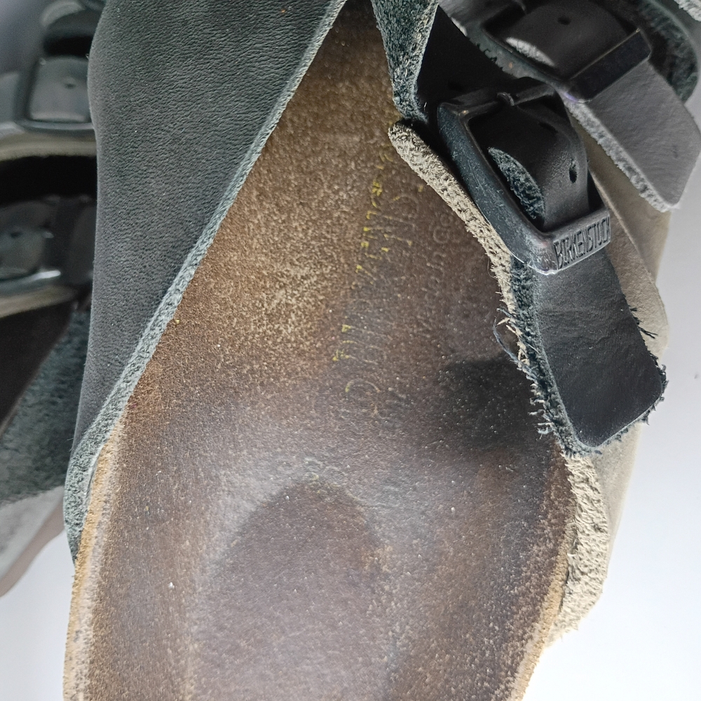 Gray and Black Buckle Sandals - Picture 10 of 11